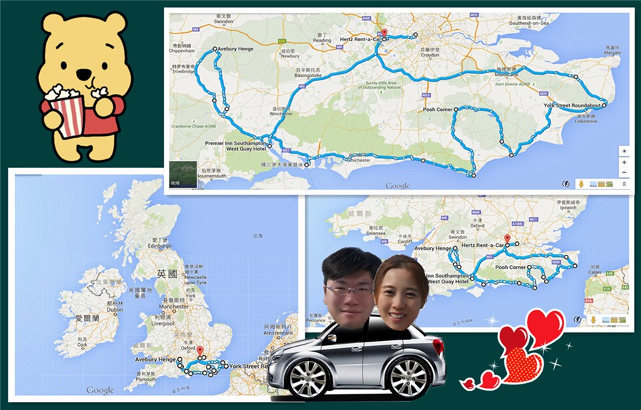 Map for S. England-Holland Trip