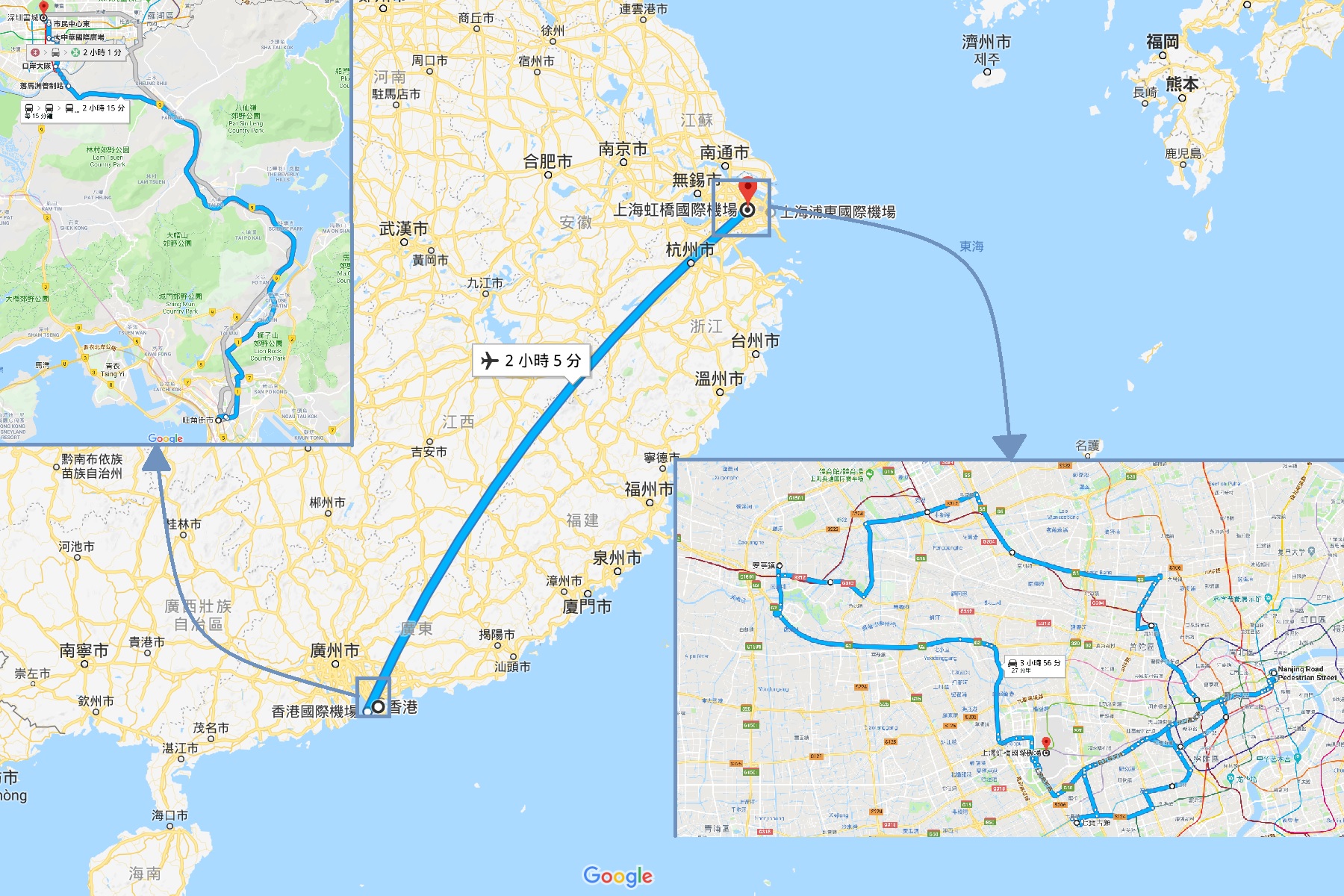Map for Singapore Trip