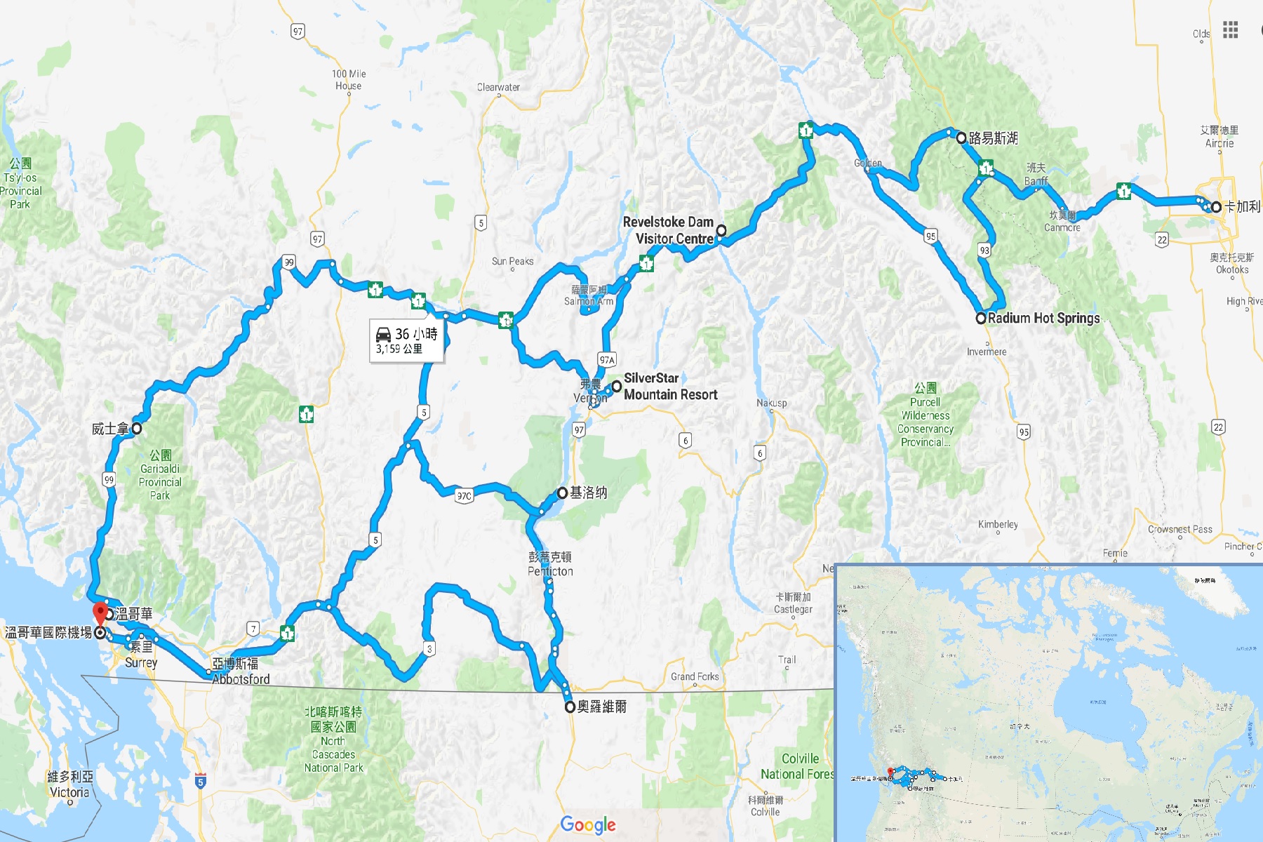Map for Singapore Trip